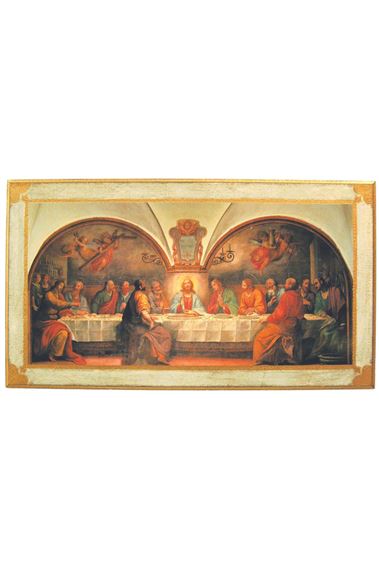 LAST SUPPER BY ROSSELLI - FLORENTINE PLAQUE (31" x 17")