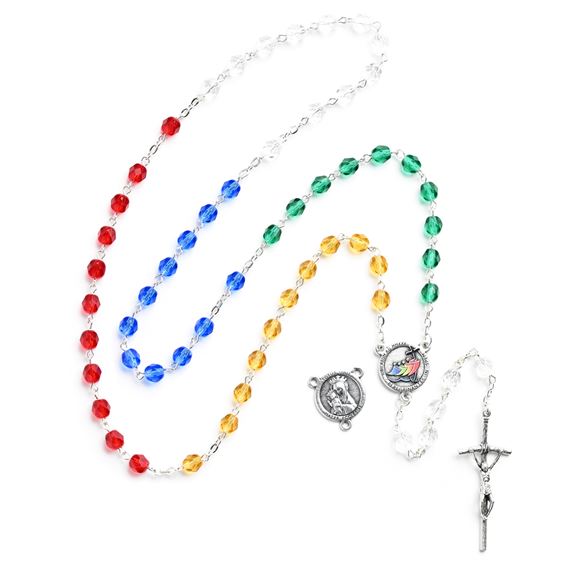 JUBILEE 2025 EWTN EXCLUSIVE GLASS BEAD MISSION ROSARY