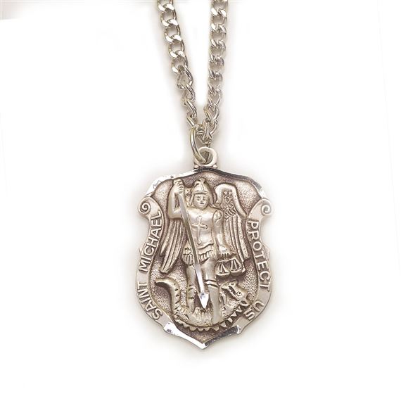 ST. MICHAEL BADGE MEDAL - LARGE | EWTN Religious Catalogue