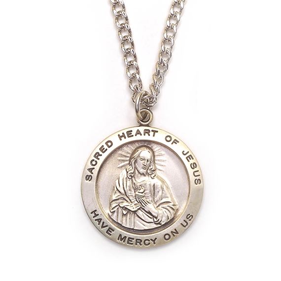 ROUND SCAPULAR MEDAL-STERLING SILVER