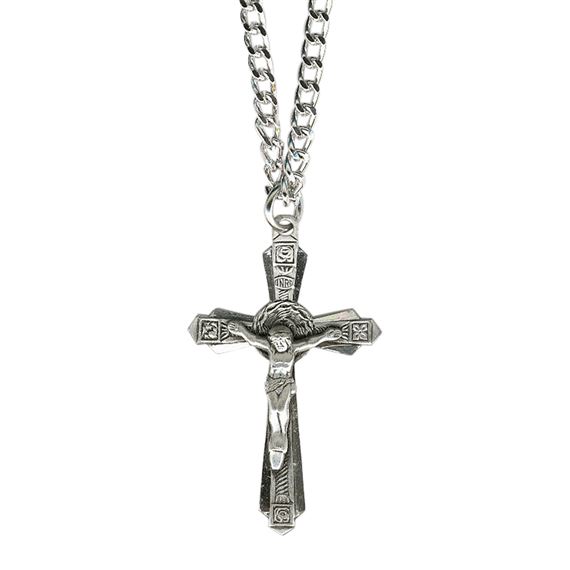 STERLING SILVER CRUCIFIX WITH TAPERED ENDS