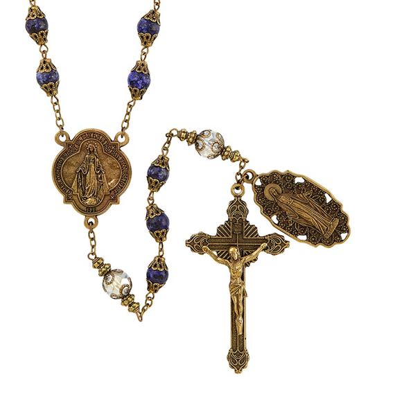 MIRACULOUS MEDAL VINTAGE STYLE ROSARY