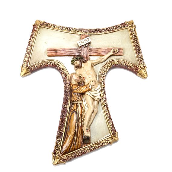 VISION OF ST. FRANCIS TAU CROSS - 9 1/2"