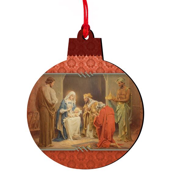 CHAMBER'S NATIVITY WOOD CHRISTMAS ORNAMENT (MINI)