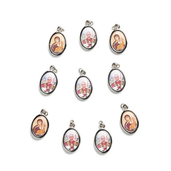 POPE LEO XIV & MOTHER OF CONSOLATION DUAL PICTURE MEDAL (PACK OF 10)