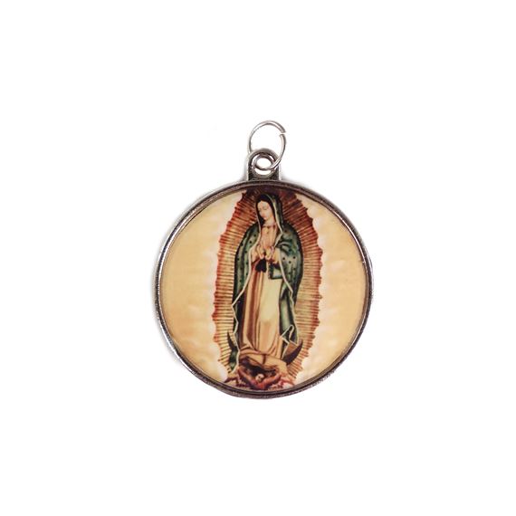 OUR LADY OF GUADALUPE DOUBLE SIDED MEDAL - 1 1/2" X 1 1/2"