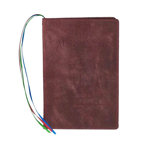MAGNIFICAT LEATHER COVER LARGE PRINT EDITION (BY FATHER PASCHAL MARY OF MFVA) - BORDEAUX
