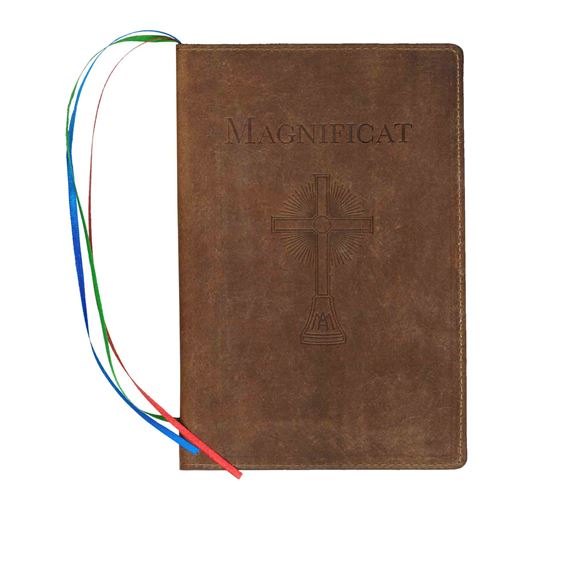 MAGNIFICAT LEATHER COVER LARGE PRINT EDITION (BY FATHER PASCHAL MARY OF MFVA) - MOCHA