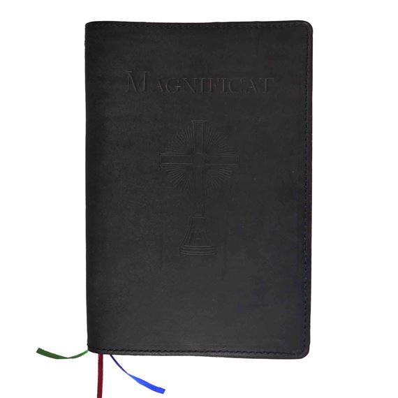 MAGNIFICAT LEATHER COVER LARGE PRINT EDITION (BY FATHER PASCHAL MARY OF MFVA) - BLACK