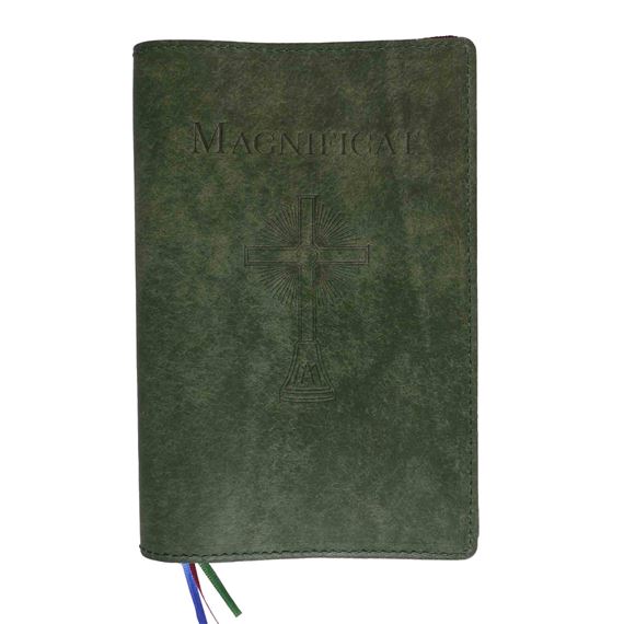MAGNIFICAT LEATHER COVER LARGE PRINT EDITION (BY FATHER PASCHAL MARY OF MFVA) - GREEN