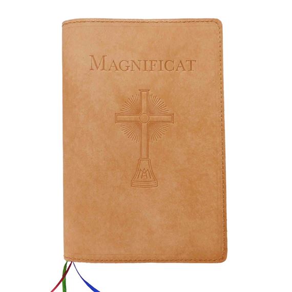 MAGNIFICAT LEATHER COVER LARGE PRINT EDITION (BY FATHER PASCHAL MARY OF MFVA) - NATURAL