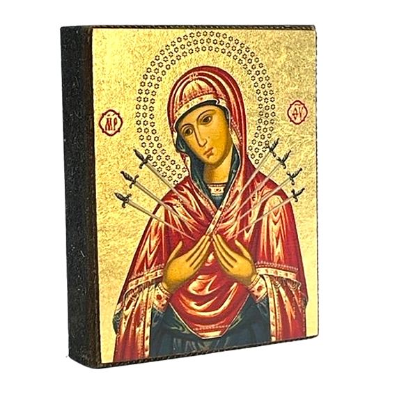 VIRGIN WITH SEVEN SWORDS - SMALL ICON MAGNET