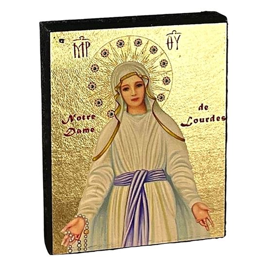 VIRGIN MARY OF LOURDES - SMALL ICON MAGNET
