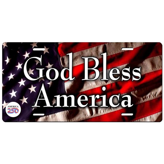 GOD BLESS AMERICA - FRONT LICENSE PLATE