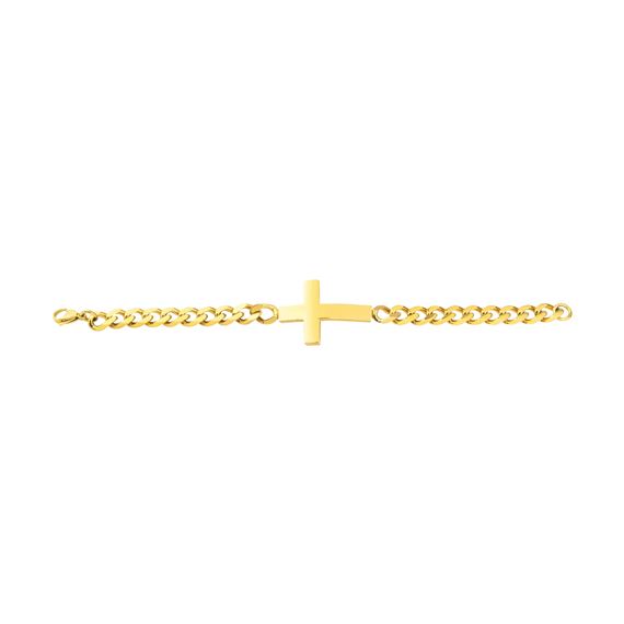 STAINLESS STEEL CROSS BRACELET