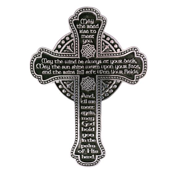 IRISH BLESSING WALL CROSS - 5 1/4"