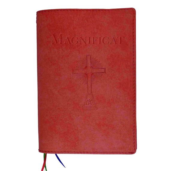 MAGNIFICAT LEATHER COVER (BY FATHER PASCHAL MARY OF MFVA) - RED