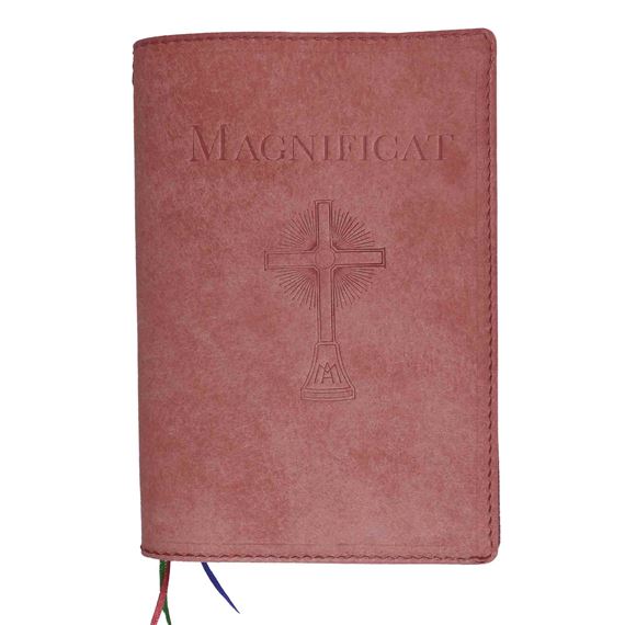 MAGNIFICAT LEATHER COVER (BY FATHER PASCHAL MARY OF MFVA) - PINK
