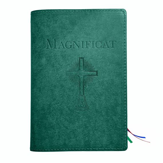 MAGNIFICAT LEATHER COVER (BY FATHER PASCHAL MARY OF MFVA) - TURQUOISE