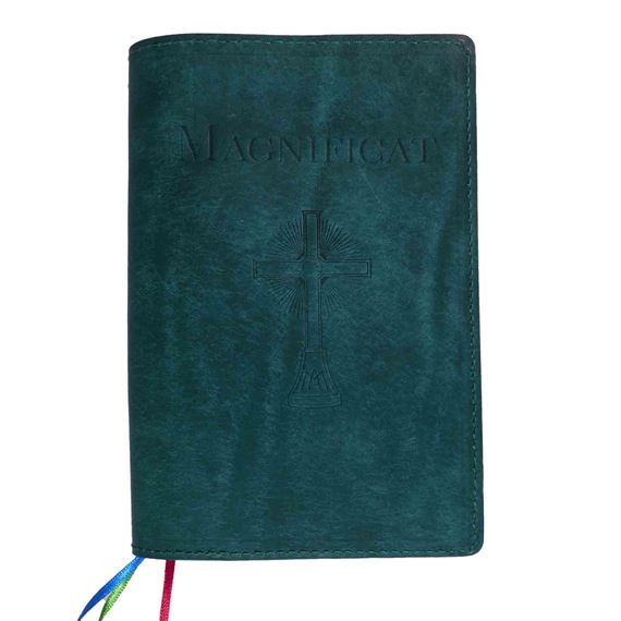 MAGNIFICAT LEATHER COVER (BY FATHER PASCHAL MARY OF MFVA) - TURQUOISE