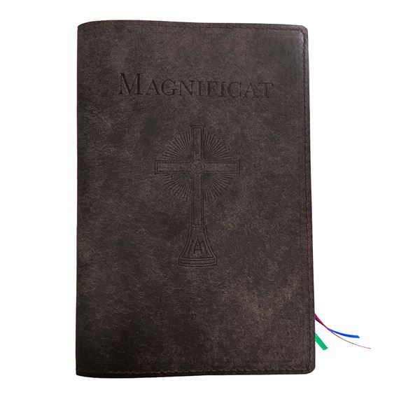 MAGNIFICAT LEATHER COVER (BY FATHER PASCHAL MARY OF MFVA) - MOCHA