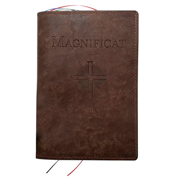 MAGNIFICAT LEATHER COVER (BY FATHER PASCHAL MARY OF MFVA) - MOCHA