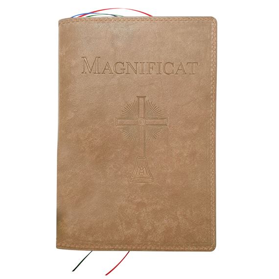 MAGNIFICAT LEATHER COVER (BY FATHER PASCHAL MARY OF MFVA) - NATURAL