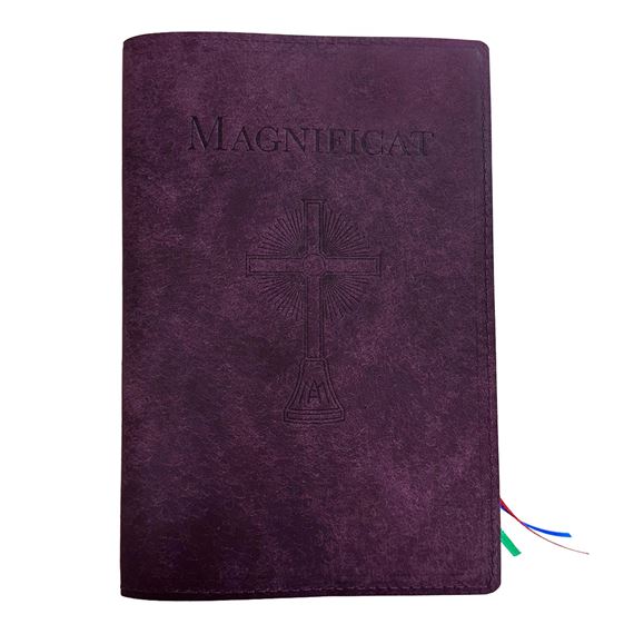 MAGNIFICAT LEATHER COVER (BY FATHER PASCHAL MARY OF MFVA) - PURPLE