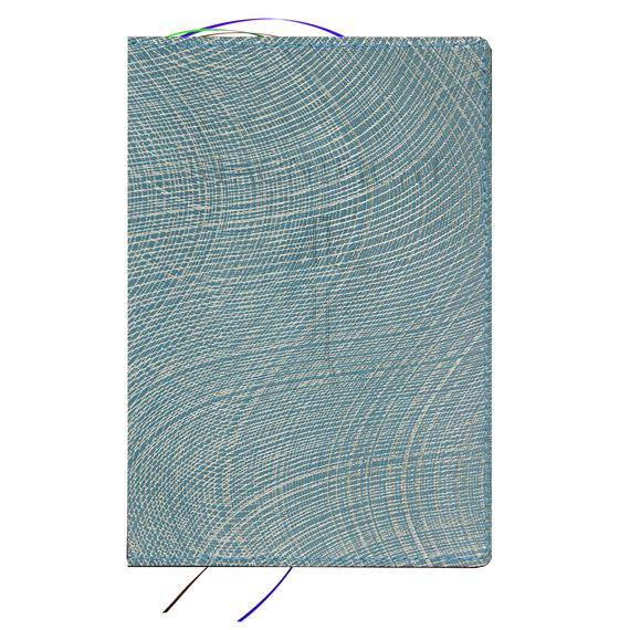MAGNIFICAT LEATHER COVER (BY FATHER PASCHAL MARY OF MFVA) - BLUE/SILVER
