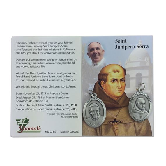 ST. JUNIPERO SERRA TWO SIDED MEDAL