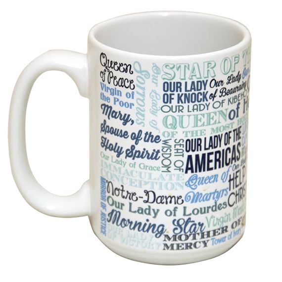 TITLES OF MARY MUG - 15 OZ
