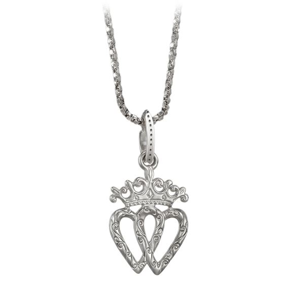 STERLING SILVER TWO HEARTS NECKLACE (18")
