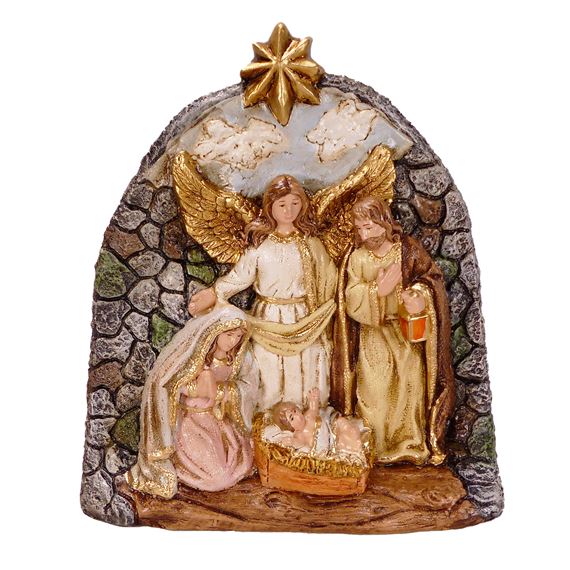 NATIVITY ROCK PLAQUE - 8 1/4"