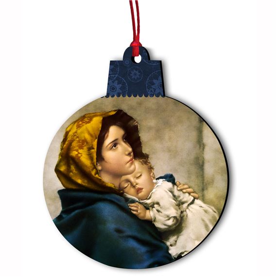 MADONNA OF THE STREETS WOOD ORNAMENT