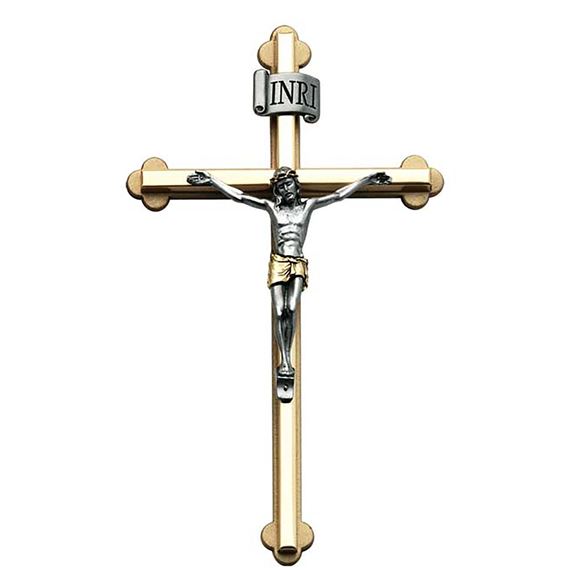 CRUCIFIX WITH 2-TONE CORPUS - 8"