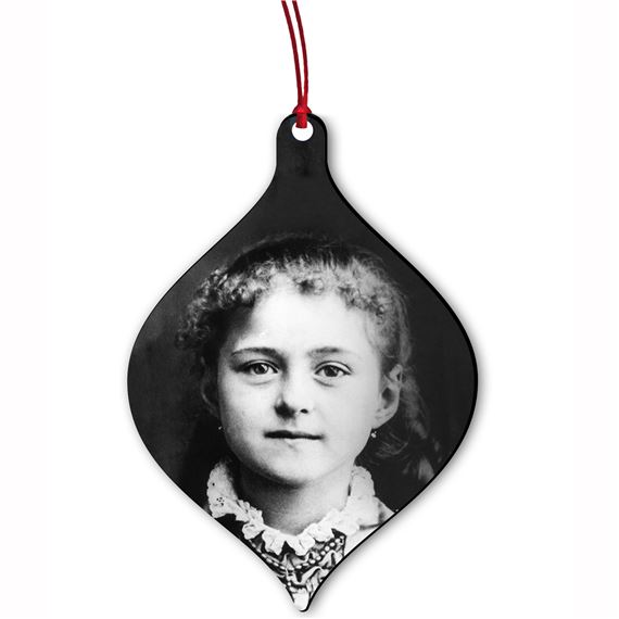 LITTLE ST THERESE WOOD ORNAMENT
