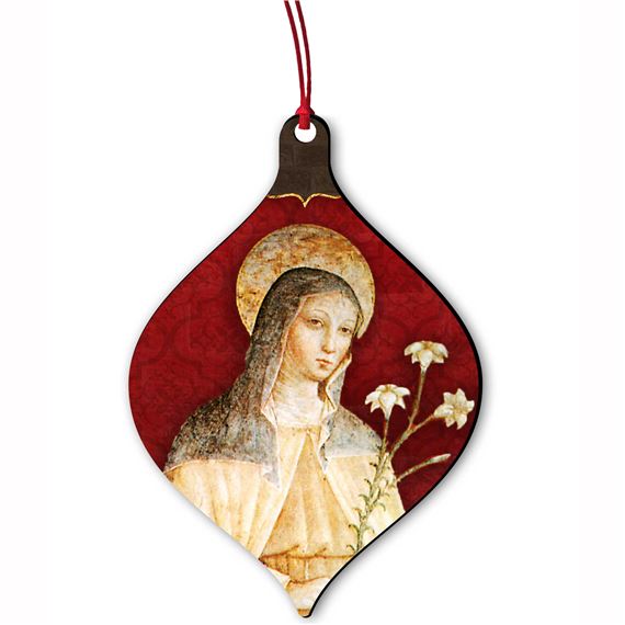 ST CLARE WOOD ORNAMENT