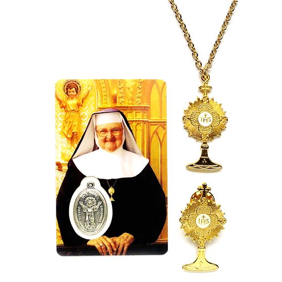 MONSTRANCE PENDANT AND PIN SET