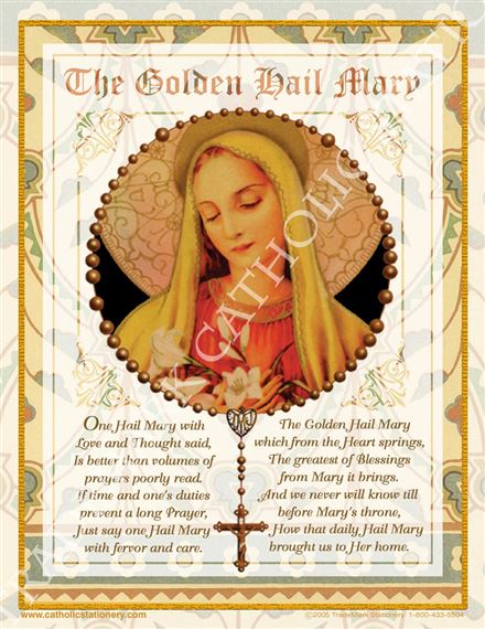 THE GOLDEN HAIL MARY POSTCARDS (PACK OF 10)