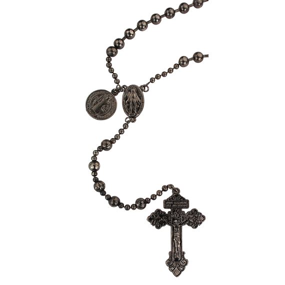 BEADED CHAIN PARDON ROSARY (GUNMETAL)