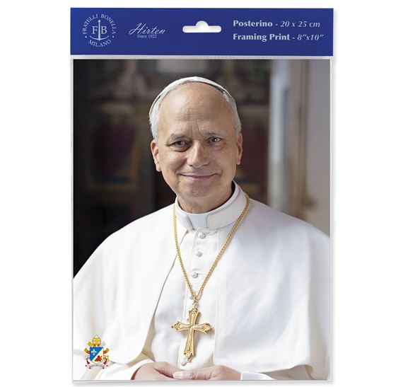 POPE LEO XIV IN WHITE CASSOCK - UNFRAMED PRINT (8" x 10")
