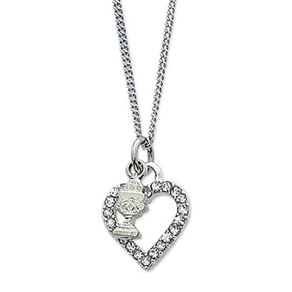 RHINESTONE HEART WITH CHALICE