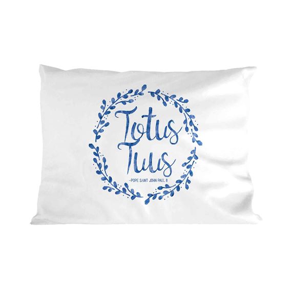 TOTUS TUUS QUOTE PILLOWCASE