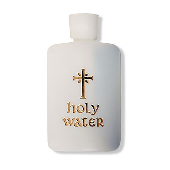 HOLY WATER BOTTLE WITH PRAYER - 4 OUNCE (PLASTIC)