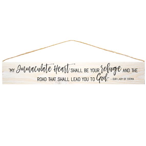 MY IMMACULATE HEART - FATIMA QUOTE PLAQUE