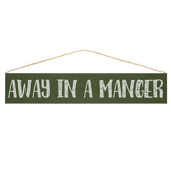 AWAY IN A MANGER - CHRISTMAS QUOTE PLAQUE