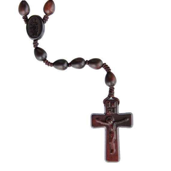TEARDROP JUJUBE WOOD ROSARY (10mm)