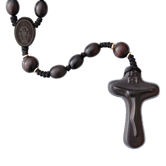 ELEGANT JUJUBE WOOD ROSARY (10mm)