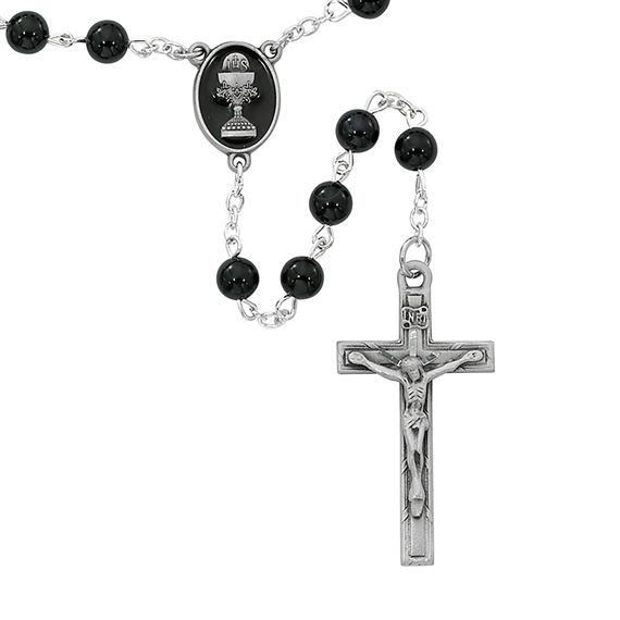 BLACK ONYX EUCHARISTIC ROSARY