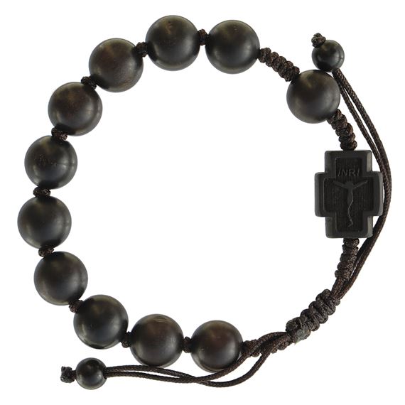 JUJUBE WOOD "THORN BUSH" ADJUSTABLE ROSARY BRACELET